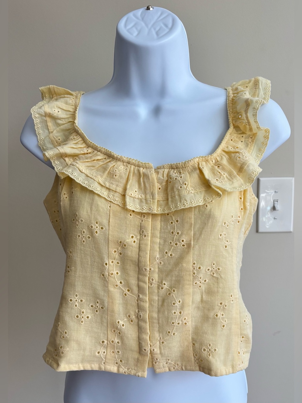 Wild Fable Eyelet Ruffle Tank Top - Picture 2 of 3